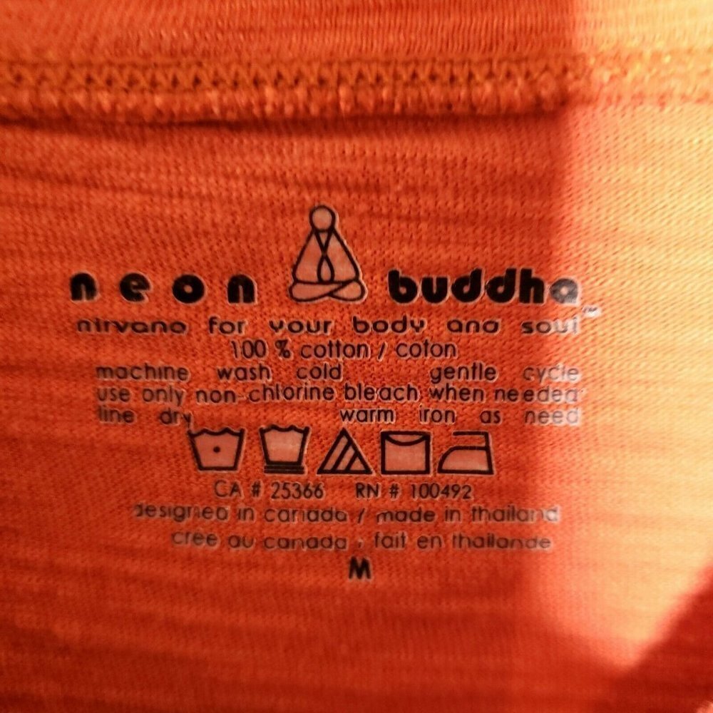 Neon Buddha Womens Orange Long Sleeve Knit Top Medium - Picture 4 of 4